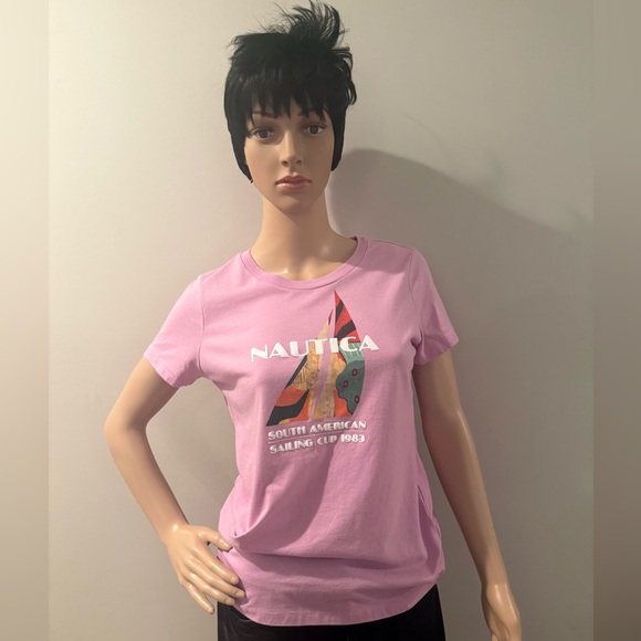 Nautica Women's Light Purple Graphic Tee - Picture 1 of 4